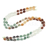 Natural Indian Agate & Yellow Aventurine & Green Aventurine & Quartz Crystal & Synthetic Goldstone Beads Strands G-Z135-A02-3