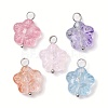 Transparent Baking Paint Glass Pendant PALLOY-JF02340-02-1S-1