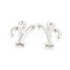 Silver Color Plated Alloy Letter Pendants PALLOY-J718-01S-Y-1