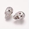 Brass Micro Pave Cubic Zirconia Beads ZIRC-E113-27P-1