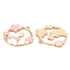 Eco-Friendly Alloy Enamel Pendants ENAM-T011-54-NR-3