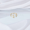 1Pc Brass Micro Pave Clear Cubic Zirconia Open Cuff Rings for Women RJEW-LP0002-37E-3