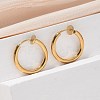 Ion Plating(IP) 304 Stainless Steel Clip-on Earrings X-EJEW-M218-03B-G-5