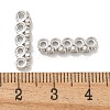 Brass Clear Cubic Zirconia Spacer Bars KK-L075-009P-2