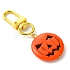 2Pcs 2 Colors Halloween Synthetic Turquoise Pumpkin Pendant Decorations HJEW-JM01947-4