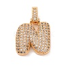 Brass Micro Pave Cubic Zirconia Pendants KK-C076-29N-G01-1