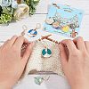 12Pcs 12 Style Flat Round & Rocket & Heart & Star Alloy Enamel Locking Stitch Markers HJEW-PH01500-2