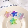 Gradient Color Transparrent Acrylic European Beads X-OACR-P024-03-1