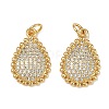 Brass Micro Pave Cubic Zirconia Pendants KK-S526-02G-1