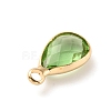 Faceted Glass Pendants KK-WH0054-15H-G-2
