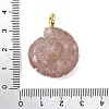 Natural Strawberry Quartz Carved Pendants G-C282-01L-3