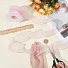 5 Yards Organza Plastic Ribbon with Plastic Pearl Edged OCOR-WH0101-185D-3