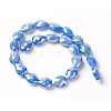 Electroplated Glass Beads Strands EGLA-J105A-M-2