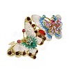 Alloy Rhinestone Enamel Hair Barrettes OHAR-B006-01G-01-3