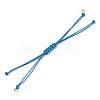 Korean Waxed Polyester Cord Braided Bracelets X1-MAK-T010-04G-1