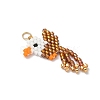 Glass Seed Beaded Bird Pendants PALLOY-MZ00920-03-3