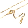 Ion Plating(IP) Initial Letter 304 Stainless Steel Pendant Necklaces NJEW-M199-01G-U-4
