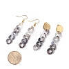 Chunky Acrylic Curb Chain Long Drop Earrings EJEW-JE04772-02-3