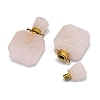 Natural Rose Quartz Perfume Bottle Pendants G-A026-10-02-3