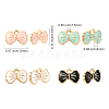 40Pcs 4 Colors Alloy Enamel Pendants ENAM-CJ0002-17-2