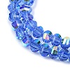 Electroplate Transparent Glass Beads Strands EGLA-B011-08A-AB08-3