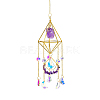 Golden Iron Wind Chime HJEW-K045-01G-02-1