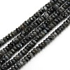 Faceted Natural Labradorite Rondelle Bead Strands G-M065-4mm-01-1