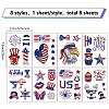 8 Sheets 8 Styles Independence Day PVC Waterproof Wall Stickers DIY-WH0345-131-2