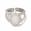 Tarnish Resistant 304 Stainless Steel Sun Open Cuff Ring Settings RJEW-B027-23P-2