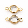 Ion Plating(IP) 304 Stainless Steel with Glass Connector Charms STAS-G305-08G-03-1