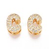 Brass Micro Pave Clear Cubic Zirconia Beads KK-T071-17G-C-1