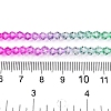 Gradient Color Baking Paint Glass Bead Strands DGLA-A039-T2mm-A010-5