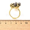 Nuggets Electroplate Natural Agate Cluster Finger Rings RJEW-K288-02G-4