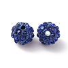 Polymer Clay Rhinestone Beads RB-WH0008-01C-1