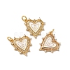 Rack Plating Brass Micro Pave Clear Cubic Zirconia Charms KK-D074-04G-02-2