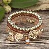 Acrylic & Glass Beaded Stretch Bracelet Sets WG37C2F-01-1