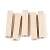 Unfinished Wood European Beads WOOD-S659-13-LF-1