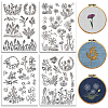4 Sheets 11.6x8.2 Inch Stick and Stitch Embroidery Patterns DIY-WH0455-171-1