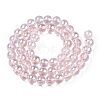 Electroplate Transparent Glass Beads Strands X-GLAA-T032-T8mm-AB10-3