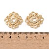 Brass Hollow Flower Multi-Strand Links KK-Z164-01G-3