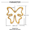 Hollow 304 Stainless Steel Pendants STAS-OY016-33G-2