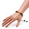 Aromatherapy Essential Oil Diffuser Braided Bead Bracelet for Girl Women BJEW-JB06905-4