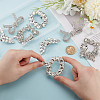 8Pcs 4 Styles Alloy Rhinestone Shoe Decoration FIND-GO0002-26-5