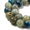 Natural Blue Azurite in Calcite Beads Strands G-NH0003-F01-02-4