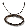 6Pcs 6 Style Adjustable Braided Imitation Leather Cord Bracelet Set with Waxed Cord for Men BJEW-F458-10-3