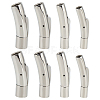 8Pcs 4 Styles Stainless Steel Bayonet Clasps STAS-DR0001-15P-1