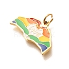 Pride 304 Stainless Steel Enamel Pendants STAS-B079-01G-10-2