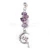 Mixed Gemstone Chip Pendants PALLOY-JF02239-2