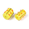 Handmade Gold Foil Glass Bumpy Beads LAMP-ZX003-12-01-2