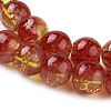 Spray Painted Crackle Glass Beads Strands CCG-Q002-6mm-10-3